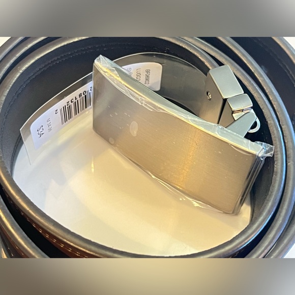 J.Ferrar mens triple layer plaque belt tan black size 34/36 Medium brown - Picture 2 of 4